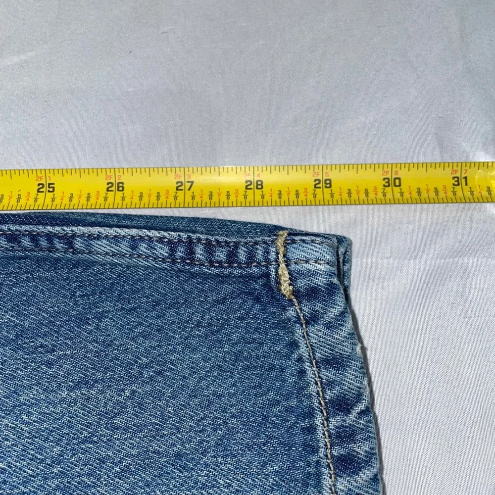 We The Free Free People Wide Leg Seamed Denim Jeans Blue Size 30
